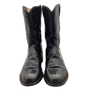 Justin Black‎ Leather Cowboy Boots size 8.5D